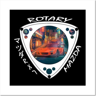 Mazda RX7, JDM Rotary engine Posters and Art